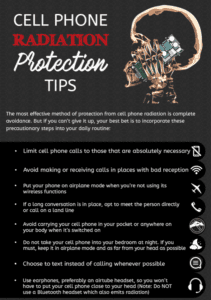 A cell phone radiation tips page